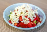 Village salad
(tomatoes, cucumbers, roasted peppers, onion, cheese) 450 gr.